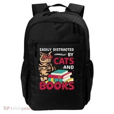 Easily Distracted By Cats And Books Backpack