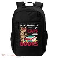 Easily Distracted By Cats And Books Backpack thumb 0