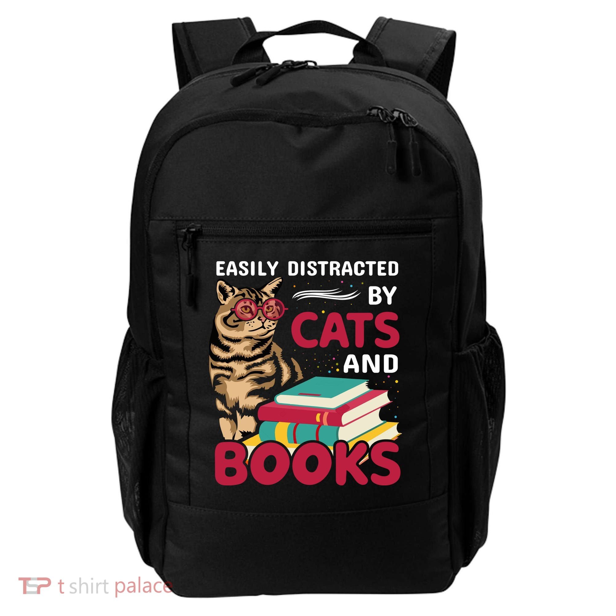 Easily Distracted By Cats And Books Backpack