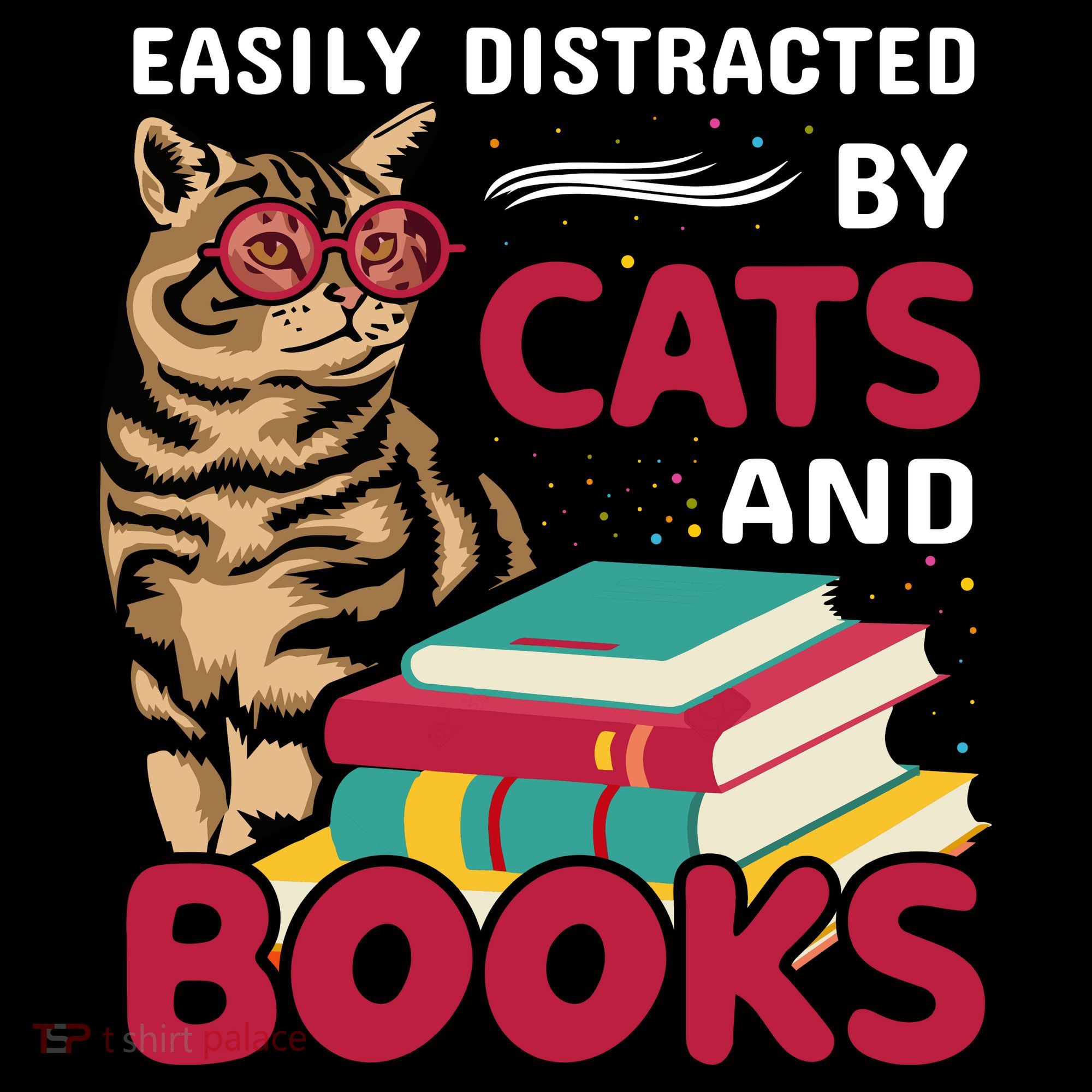 Easily Distracted By Cats And Books Ornament