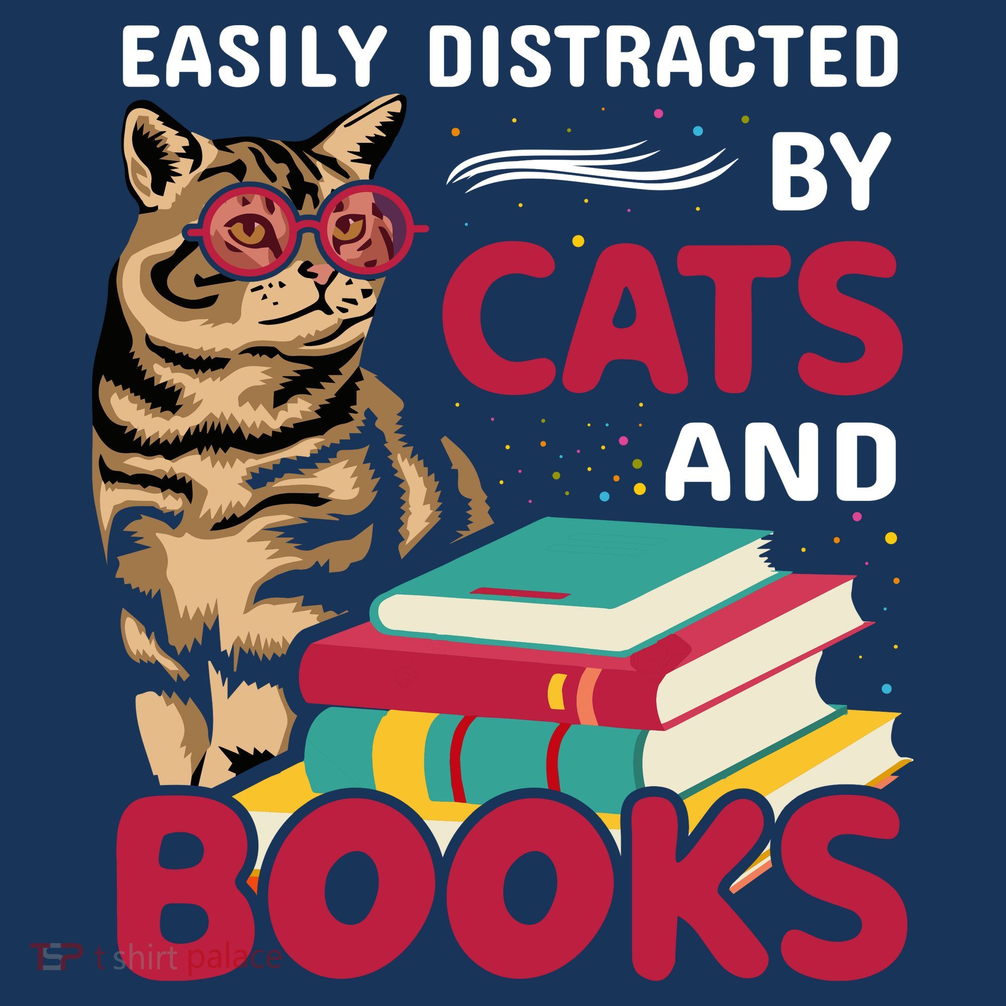 Easily Distracted By Cats And Books Mousepad
