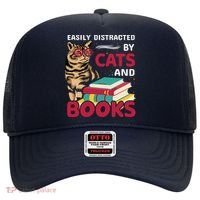 Easily Distracted By Cats And Books Hat thumb 0