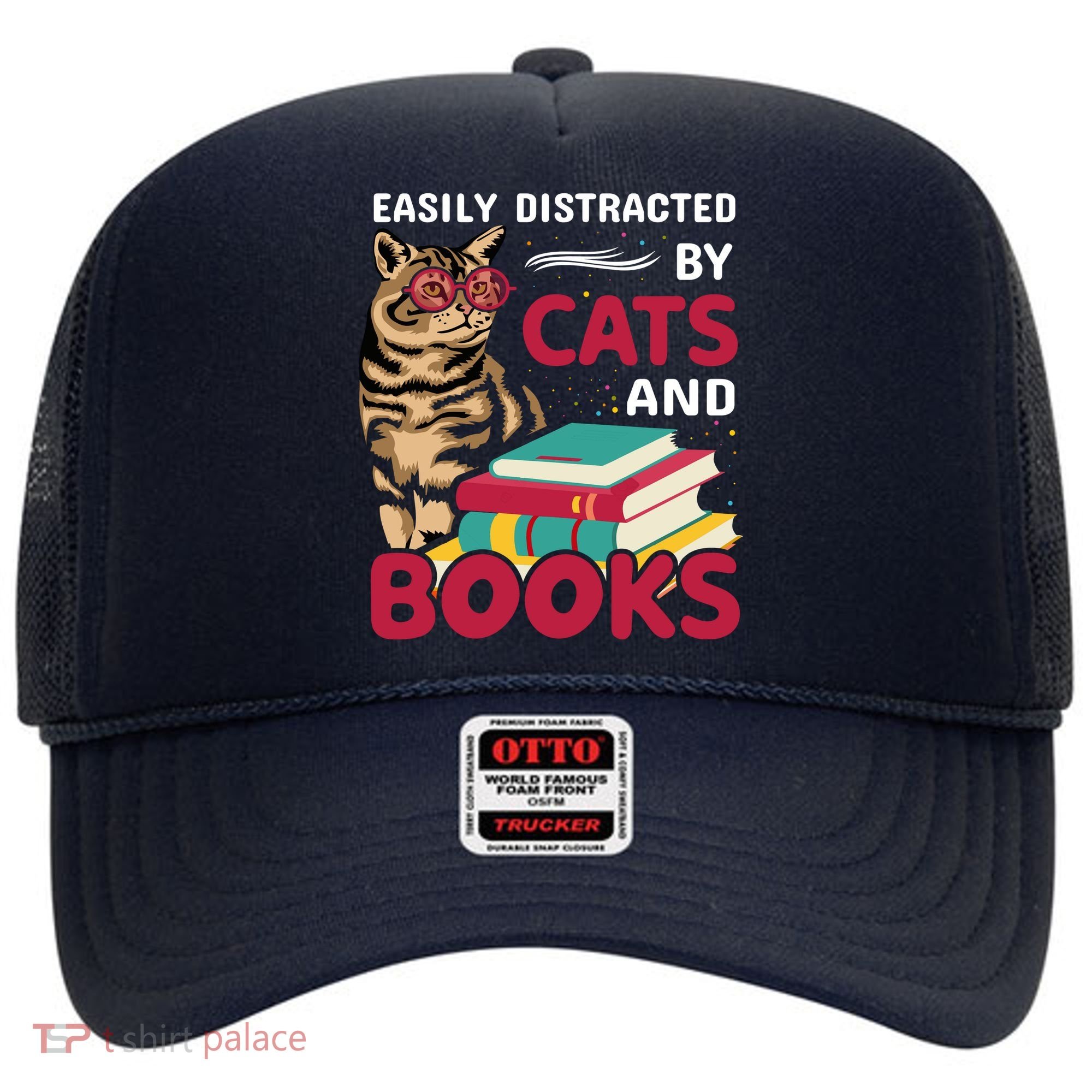 Easily Distracted By Cats And Books Hat