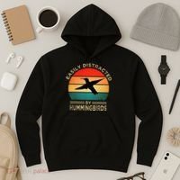 Easily Distracted By Hummingbirds Hoodie thumb 3