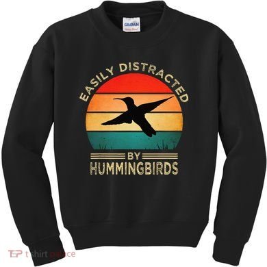 Easily Distracted By Hummingbirds Kids Sweatshirt