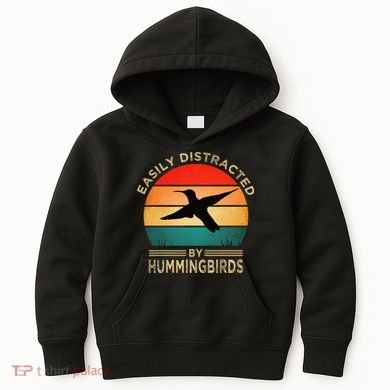 Easily Distracted By Hummingbirds Kids Hoodie