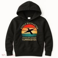 Easily Distracted By Hummingbirds Kids Hoodie thumb 0