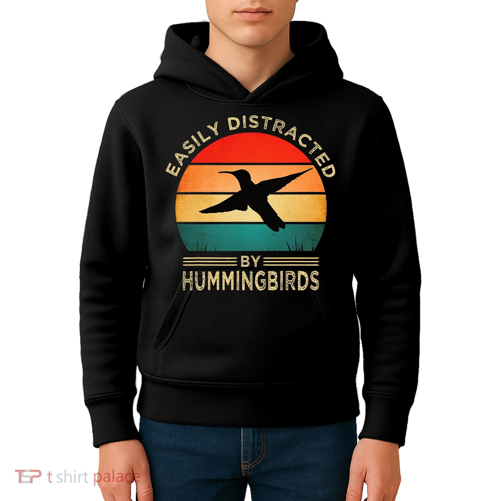 Easily Distracted By Hummingbirds Kids Hoodie