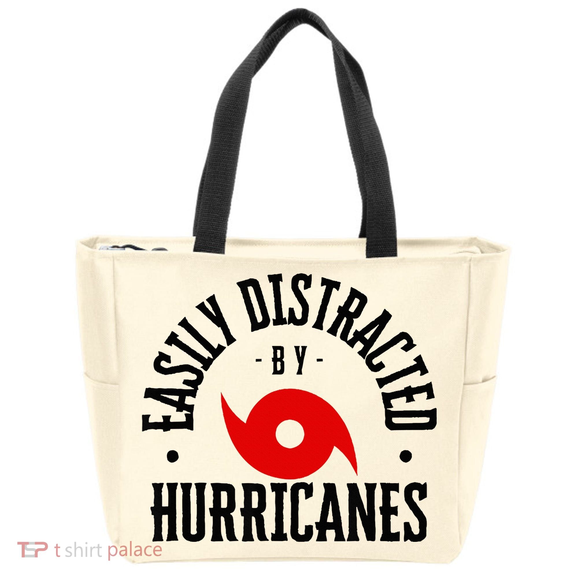 Easily Distracted By Hurricanes Hurricane Season Fun Weather Tote Bag