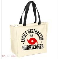 Easily Distracted By Hurricanes Hurricane Season Fun Weather Tote Bag thumb 2
