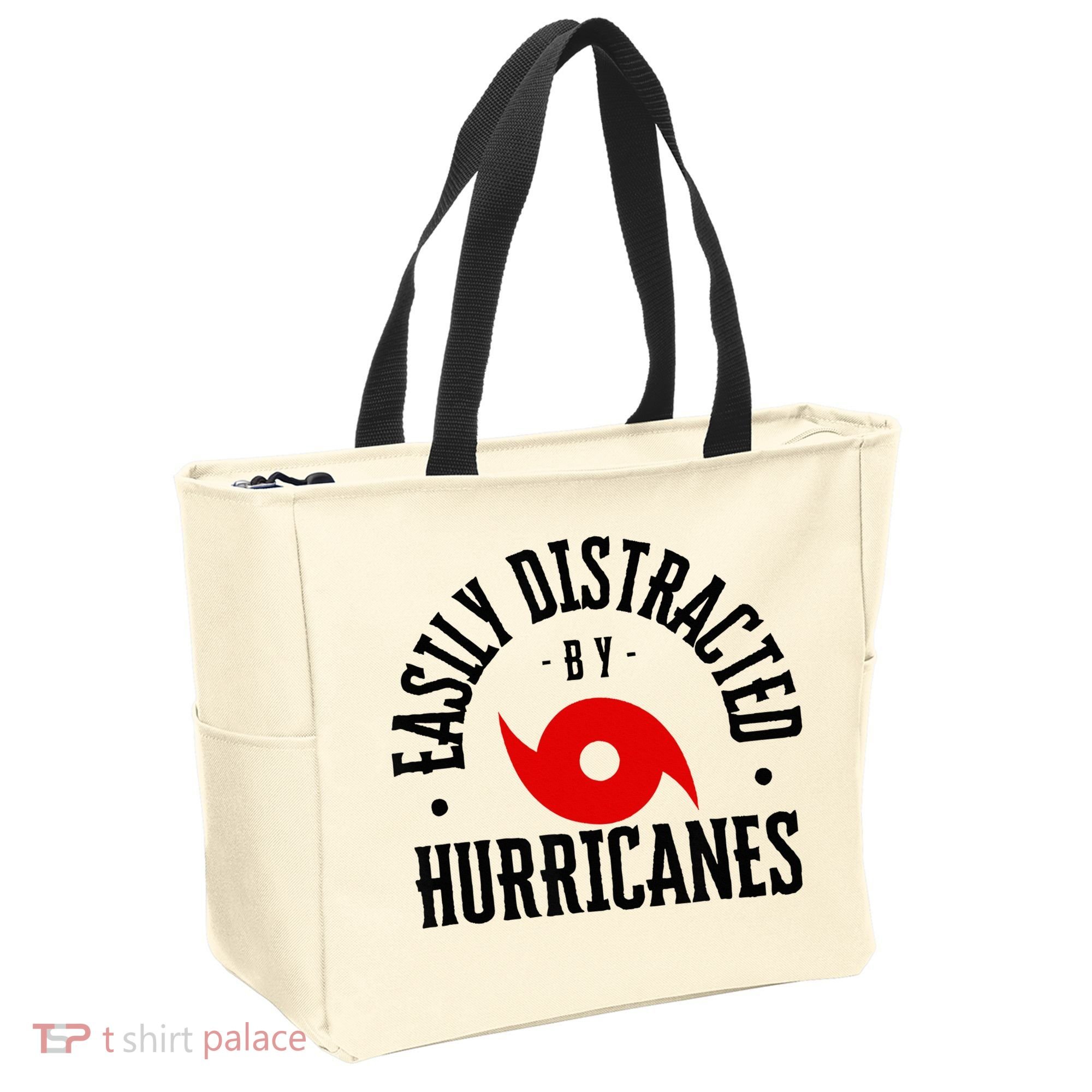 Easily Distracted By Hurricanes Hurricane Season Fun Weather Tote Bag