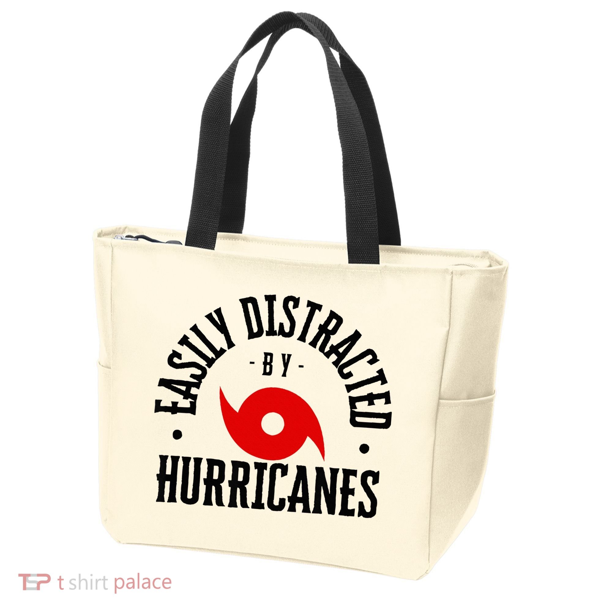 Easily Distracted By Hurricanes Hurricane Season Fun Weather Tote Bag