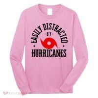 Easily Distracted By Hurricanes Hurricane Season Fun Weather Long Sleeve Shirt thumb 0