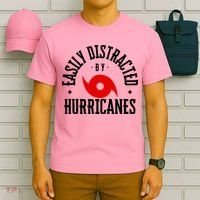 Easily Distracted By Hurricanes Hurricane Season Fun Weather T-Shirt thumb 6