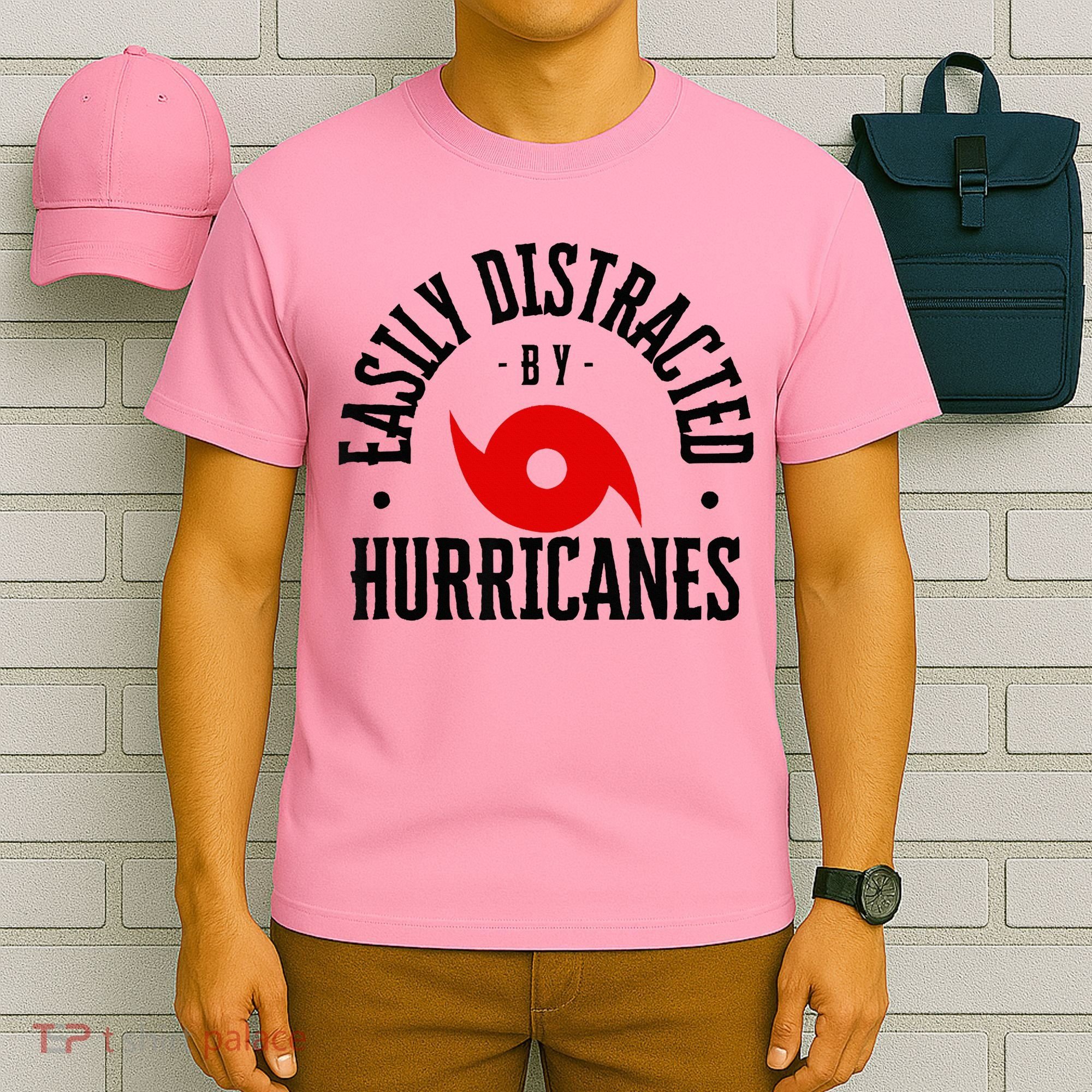 Easily Distracted By Hurricanes Hurricane Season Fun Weather T-Shirt