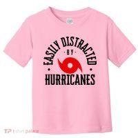 Easily Distracted By Hurricanes Hurricane Season Fun Weather Toddler T-Shirt thumb 0