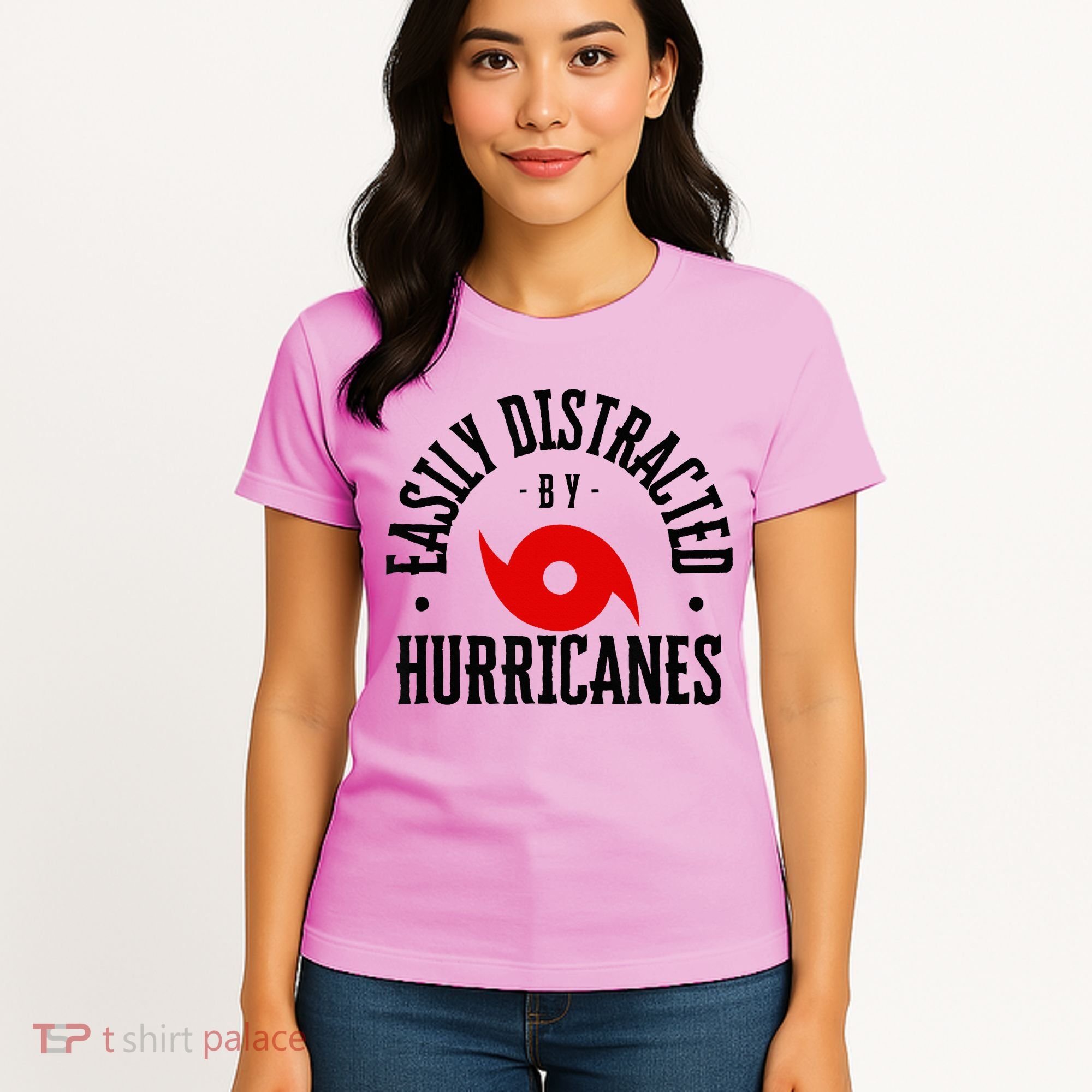 Easily Distracted By Hurricanes Hurricane Season Fun Weather Women's T-Shirt
