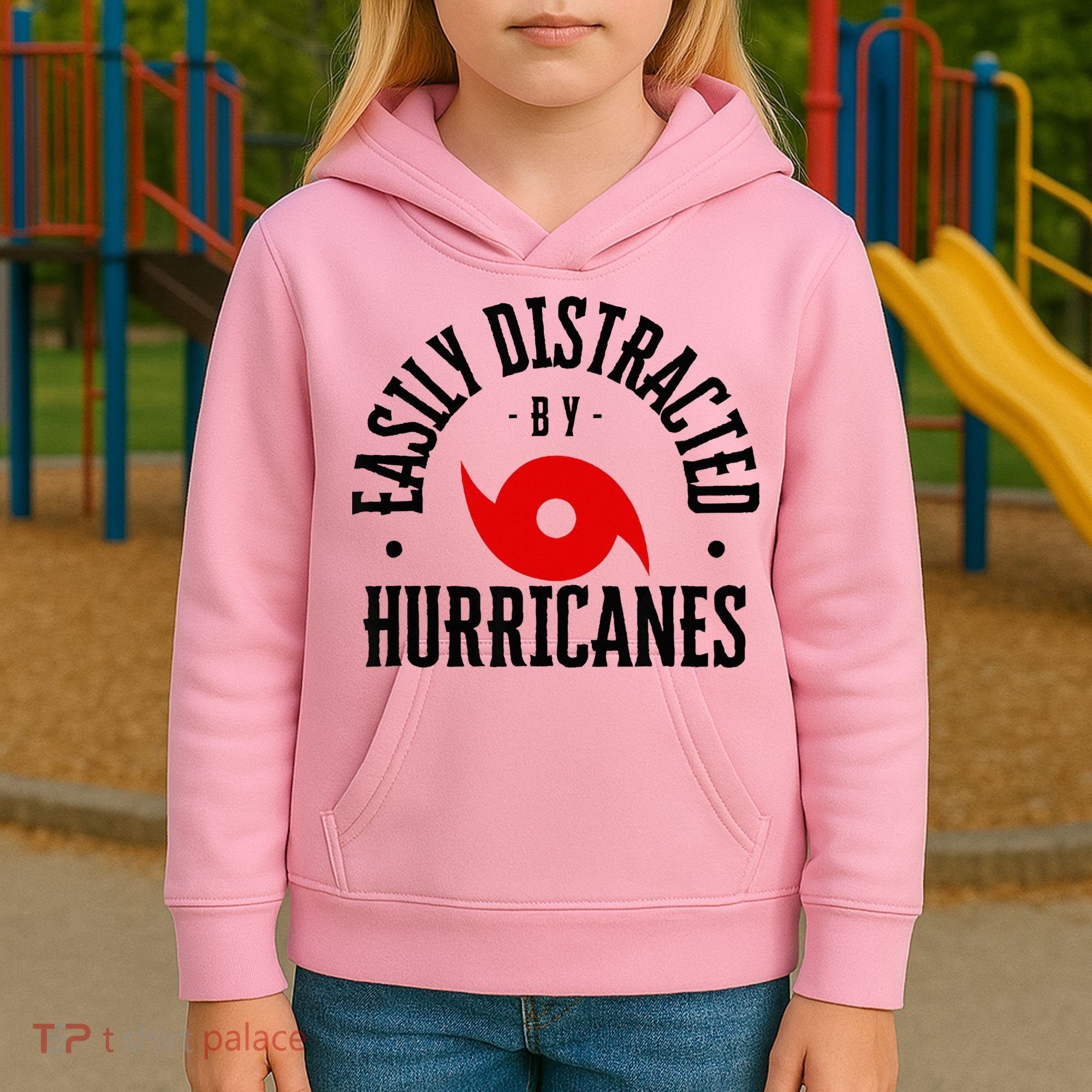 Easily Distracted By Hurricanes Hurricane Season Fun Weather Kids Hoodie