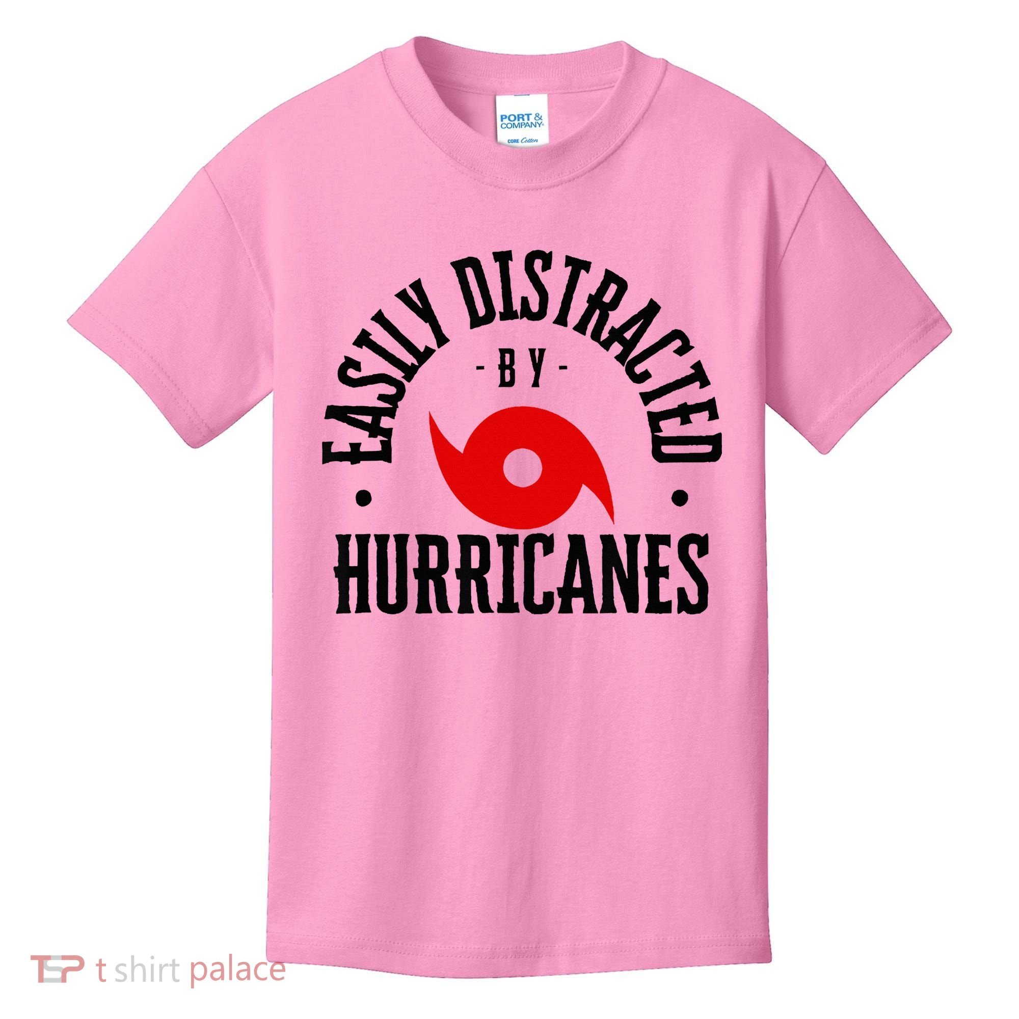 Easily Distracted By Hurricanes Hurricane Season Fun Weather Kids T-Shirt