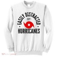 Easily Distracted By Hurricanes Hurricane Season Fun Weather Sweatshirt thumb 0