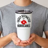 Easily Distracted By Hurricanes Hurricane Season Fun Weather Tumbler thumb 2