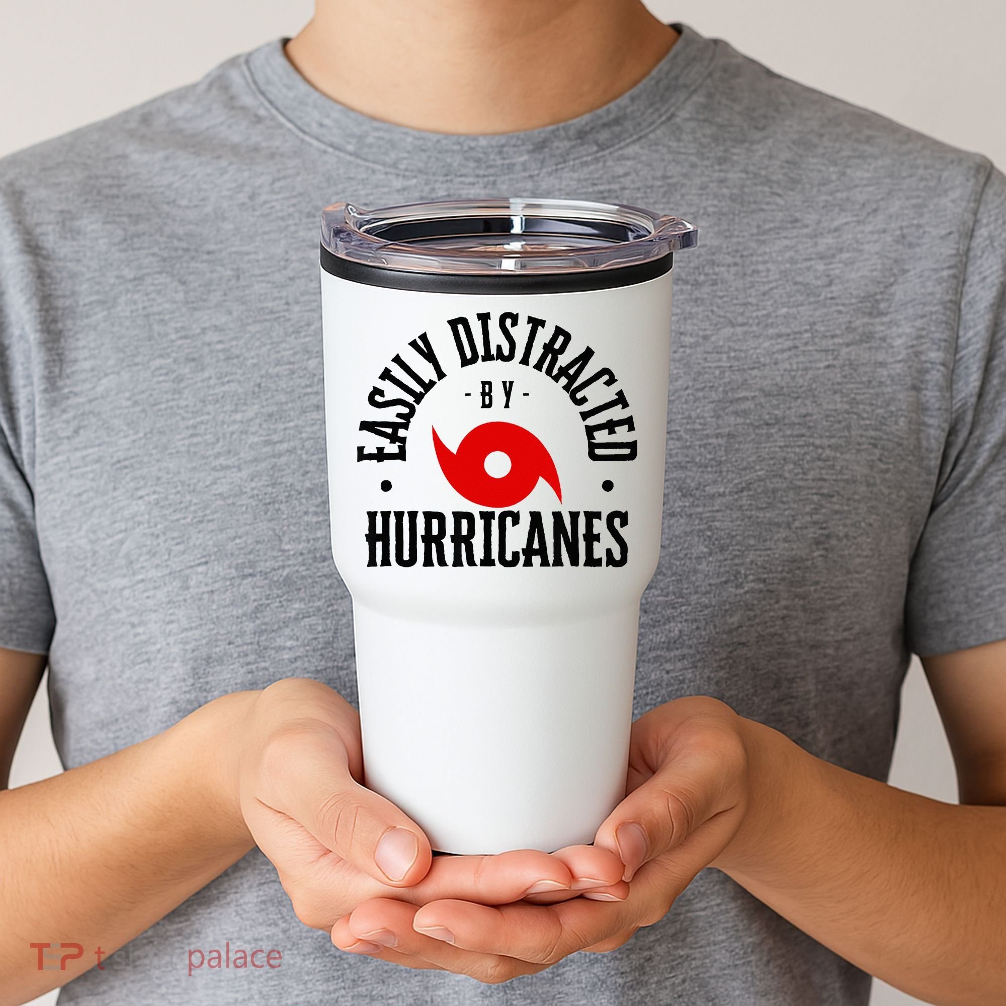 Easily Distracted By Hurricanes Hurricane Season Fun Weather Tumbler