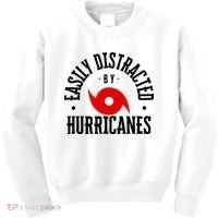 Easily Distracted By Hurricanes Hurricane Season Fun Weather Kids Sweatshirt thumb 0
