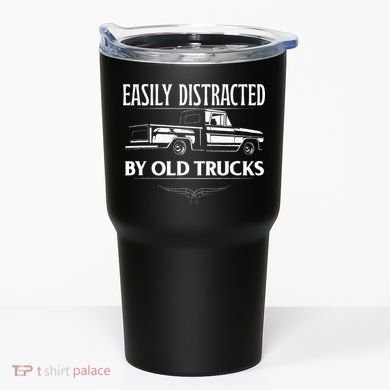 Easily Distracted By Old Pick Up Trucks Classic Pickup Tumbler