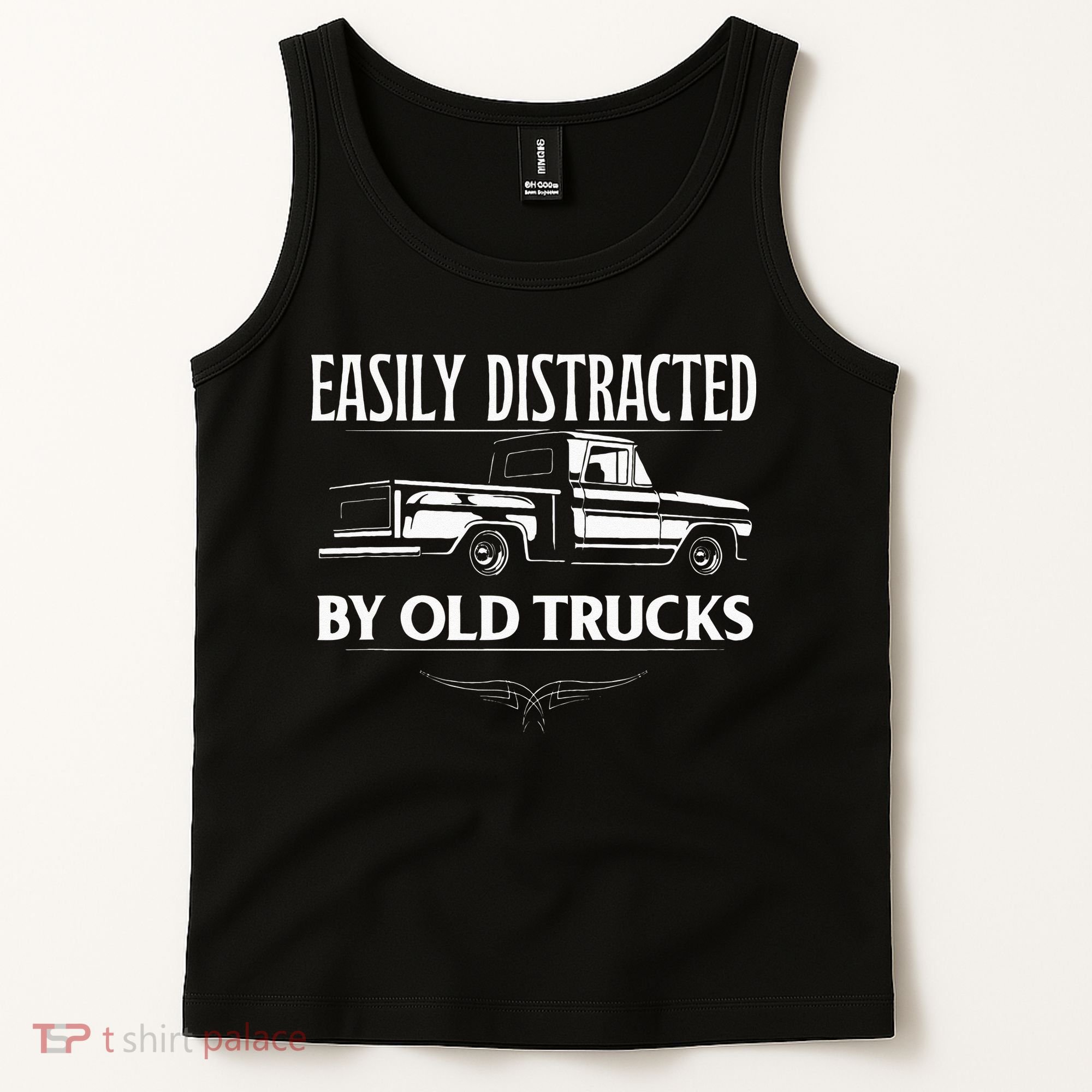 Easily Distracted By Old Pick Up Trucks Classic Pickup Tank Top
