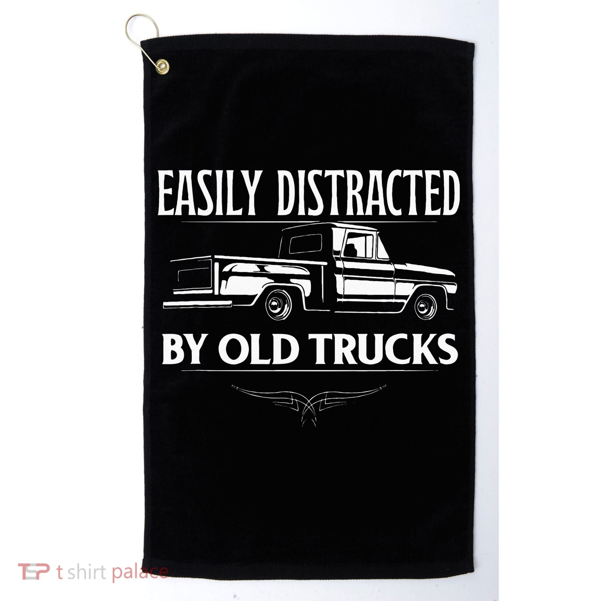 Easily Distracted By Old Pick Up Trucks Classic Pickup Golf Towel