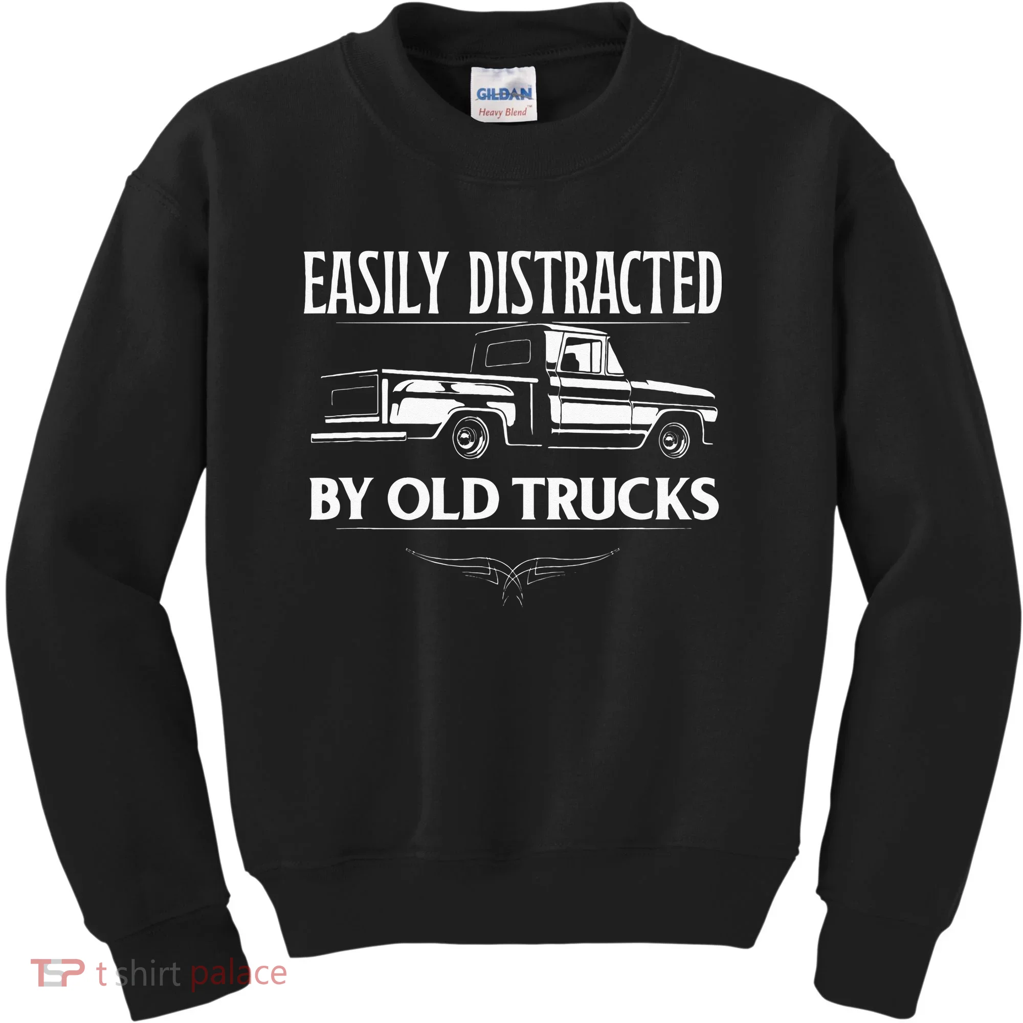 Easily Distracted By Old Pick Up Trucks Classic Pickup Kids Sweatshirt