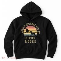 Easily Distracted By Birds And Dogs I Like Heart Bird Dog Hoodie thumb 0