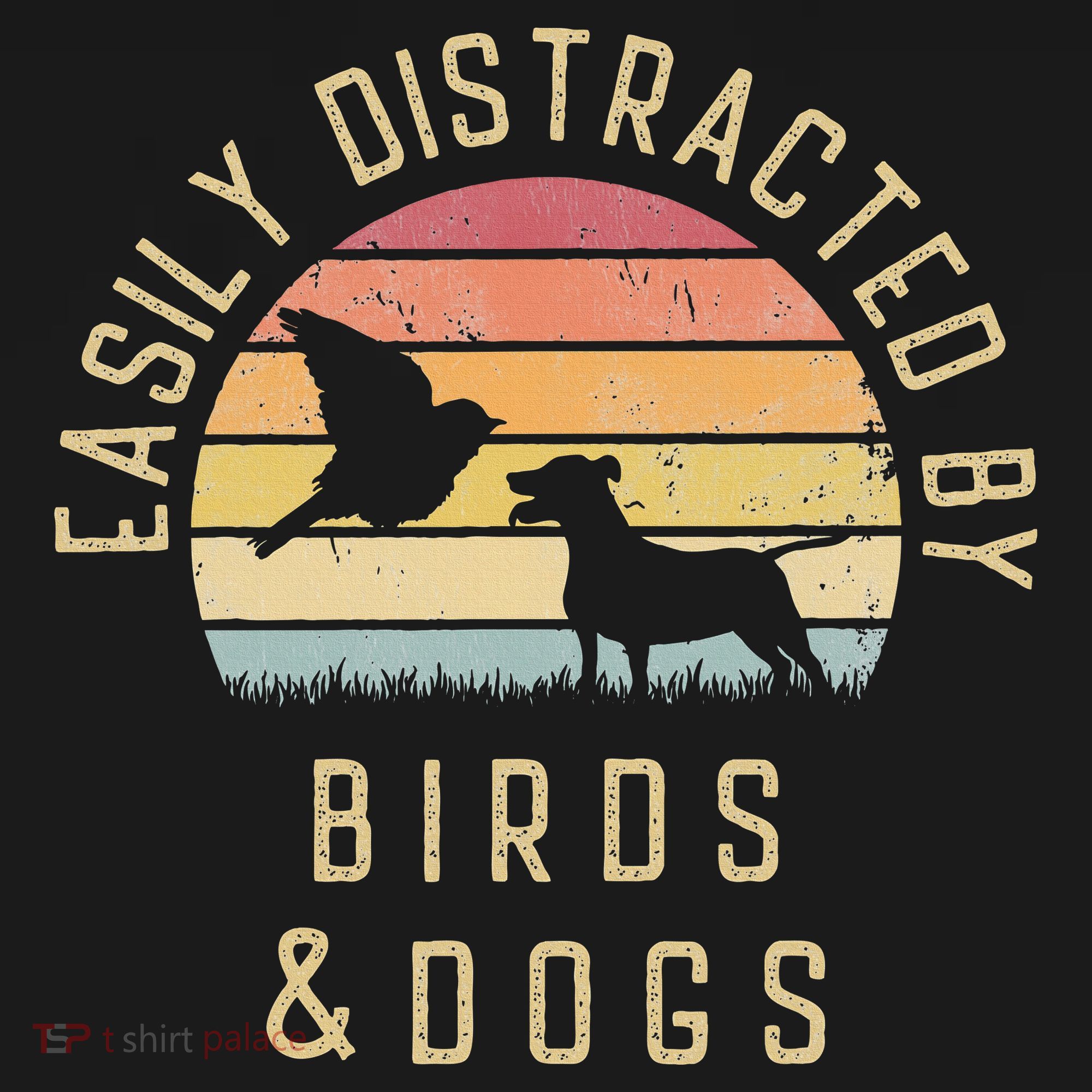 Easily Distracted By Birds And Dogs I Like Heart Bird Dog Sweatshirt