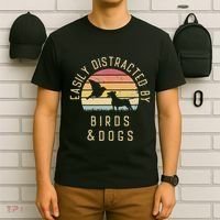 Easily Distracted By Birds And Dogs I Like Heart Bird Dog T-Shirt thumb 6