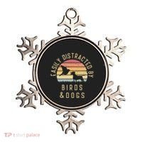 Easily Distracted By Birds And Dogs I Like Heart Bird Dog Ornament thumb 0