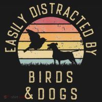Easily Distracted By Birds And Dogs I Like Heart Bird Dog Baby Bodysuit thumb 2