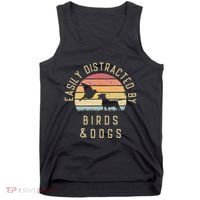 Easily Distracted By Birds And Dogs I Like Heart Bird Dog Tank Top thumb 0