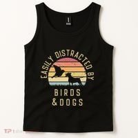 Easily Distracted By Birds And Dogs I Like Heart Bird Dog Tank Top thumb 2
