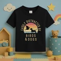 Easily Distracted By Birds And Dogs I Like Heart Bird Dog Toddler T-Shirt thumb 3