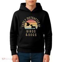 Easily Distracted By Birds And Dogs I Like Heart Bird Dog Kids Hoodie thumb 4