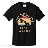 Easily Distracted By Birds And Dogs I Like Heart Bird Dog Kids T-Shirt thumb 0
