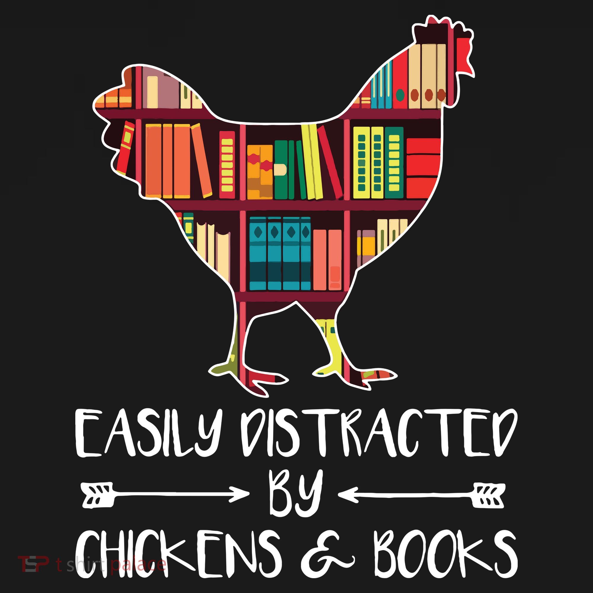 Easily Distracted By Chickens And Books Chicken Book Lover Backpack