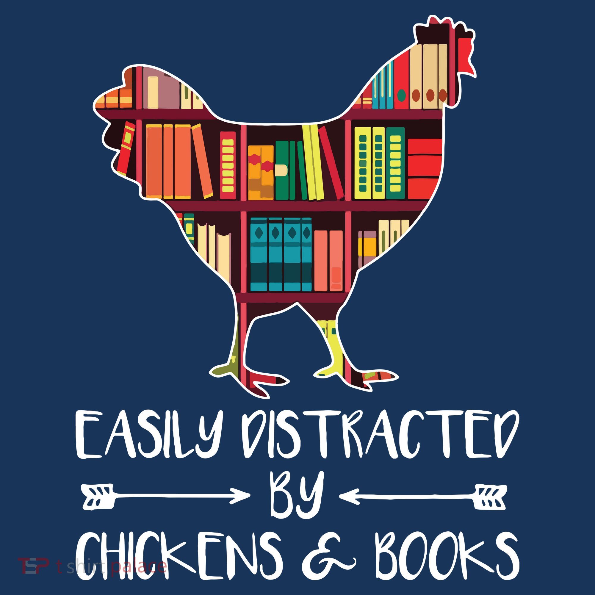 Easily Distracted By Chickens And Books Chicken Book Lover Baby Bodysuit