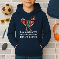 Easily Distracted By Chickens And Books Chicken Book Lover Kids Hoodie thumb 2
