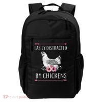 Easily Distracted By Chickens For Chicken Lovers Funny Backpack thumb 0