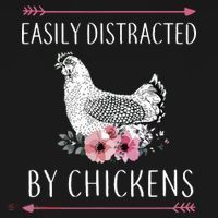 Easily Distracted By Chickens For Chicken Lovers Funny Backpack thumb 2
