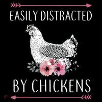 Easily Distracted By Chickens For Chicken Lovers Funny Ornament thumb 1
