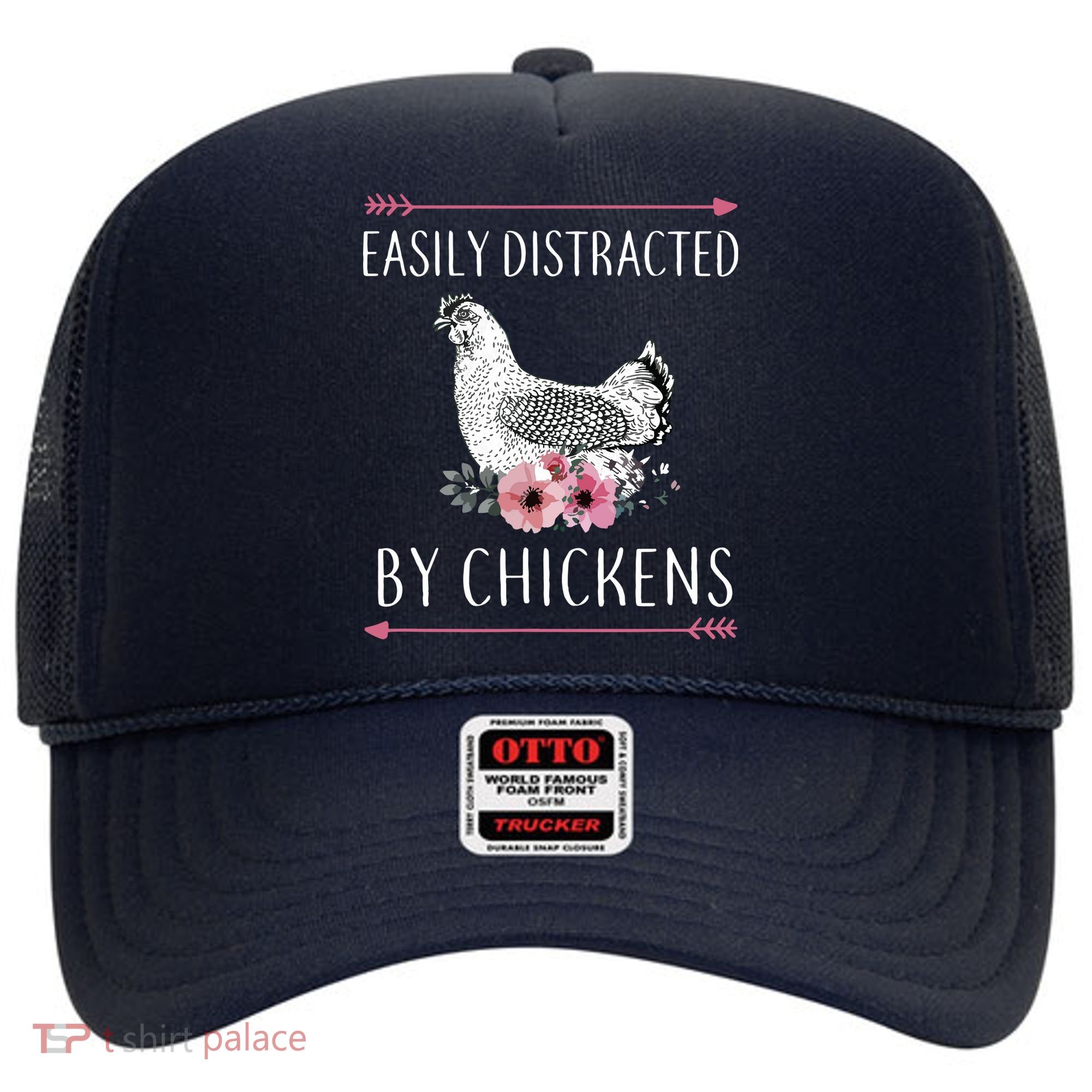 Easily Distracted By Chickens For Chicken Lovers Funny Hat