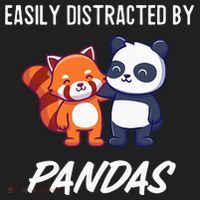 Easily Distracted By Pandas Cute Red Panda And Panda Women's Sweatshirt thumb 2