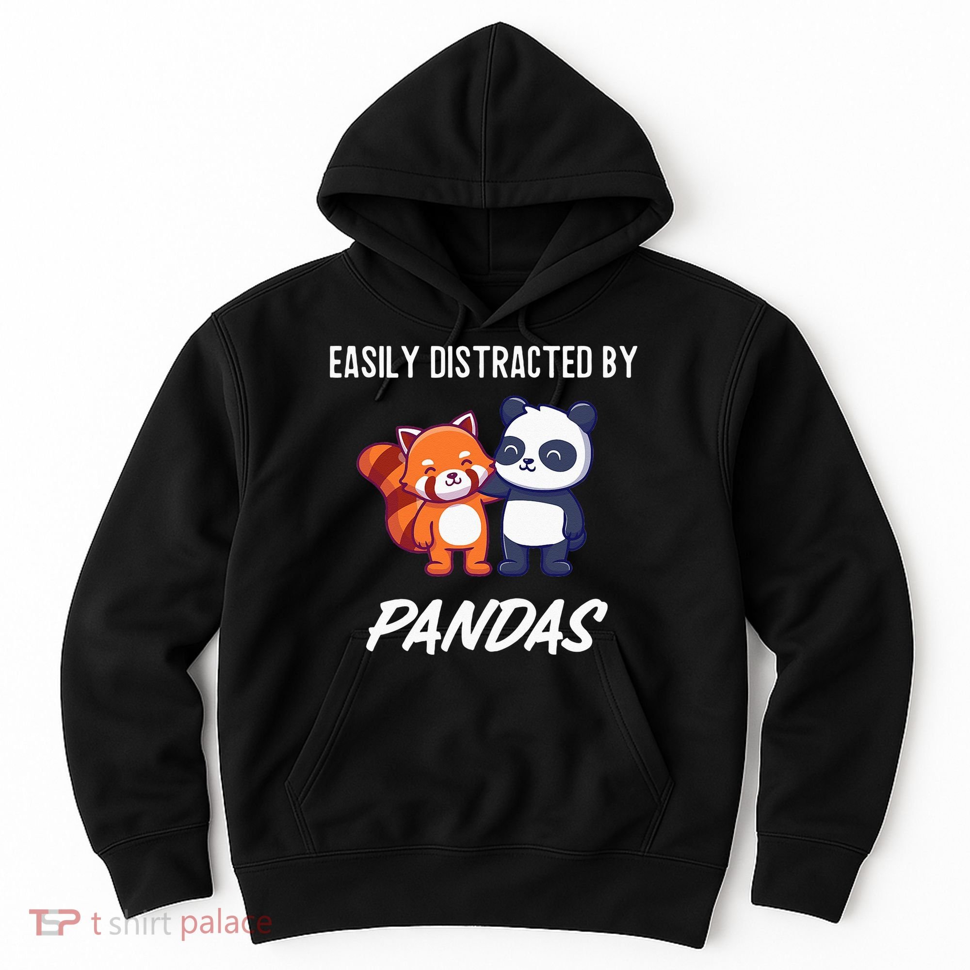 Easily Distracted By Pandas Cute Red Panda And Panda Hoodie
